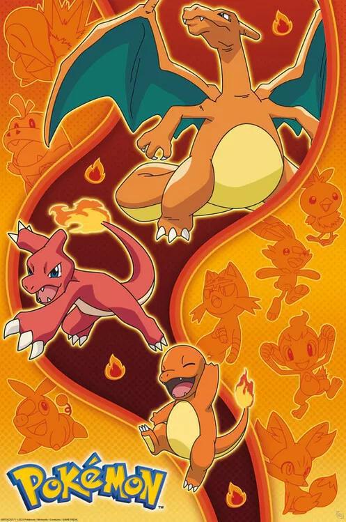 Pokemon - Fire Type Maxi Poster