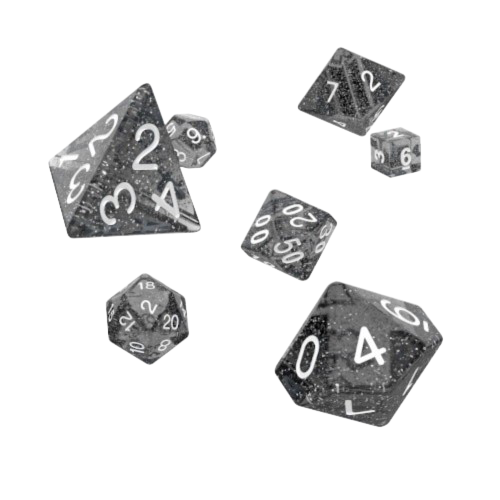 Oakie Doakie Dice - Speckled Black RPG Dice Set