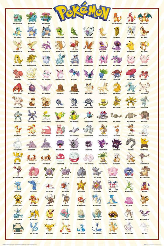 Pokemon - Kanto 151 Maxi Poster