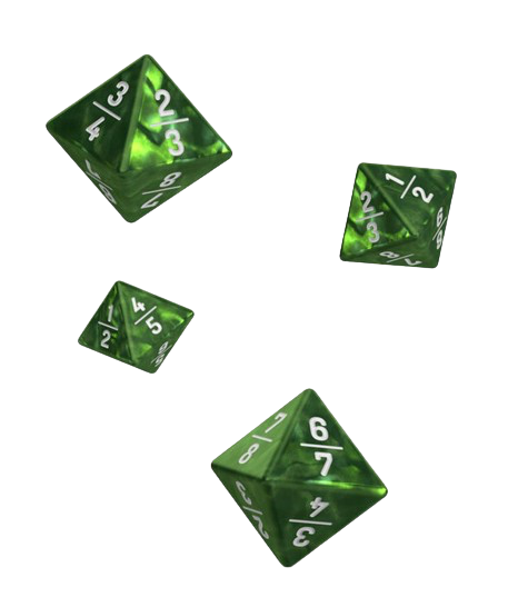 Oakie Doakie Dice - D8 Goyf Marble Green Dice (18mm)