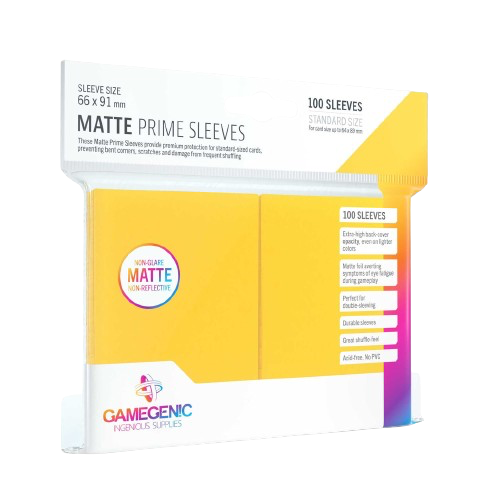 Gamegenic - Yellow Matte Prime Standard Sleeves (100)