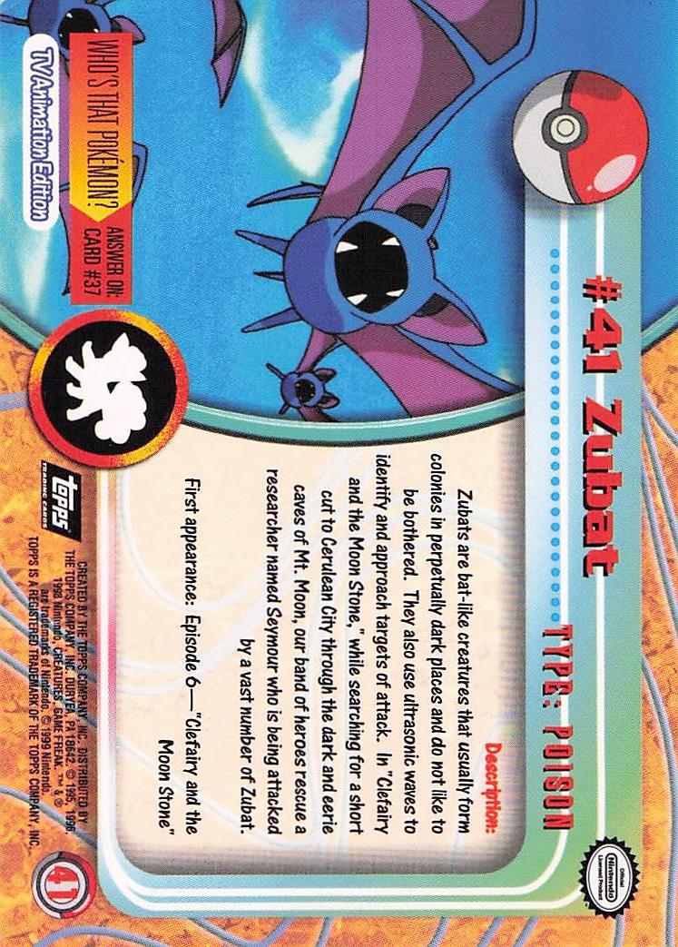 Zubat #41 - Topps