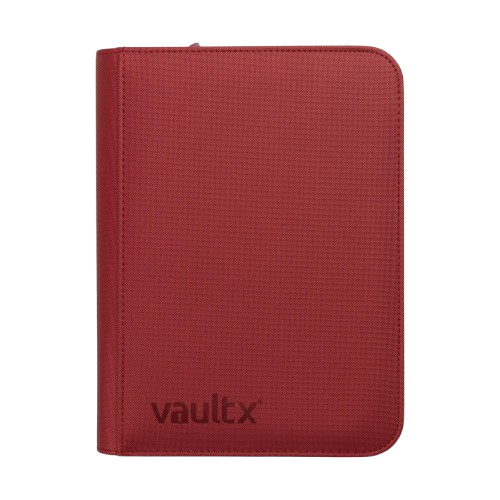 Vault X - Metallic Red 4 Pocket Zip Binder