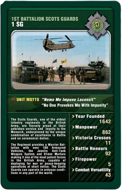Top Trumps - Fighting Units of the British Army
