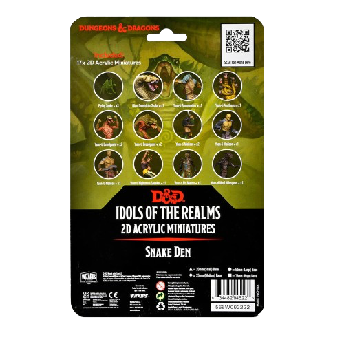 Dungeons & Dragons - 2D Acrylic Miniatures: Snake Den