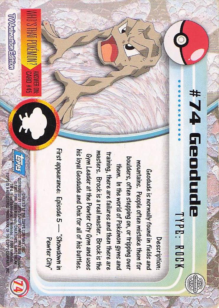 Geodude #74 - Topps