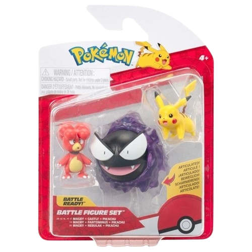 Pokemon - Magby, Gastly & Pikachu Battle Figure Set