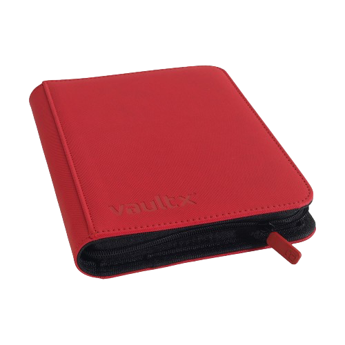 Vault X - Red 4 Pocket Zip Binder