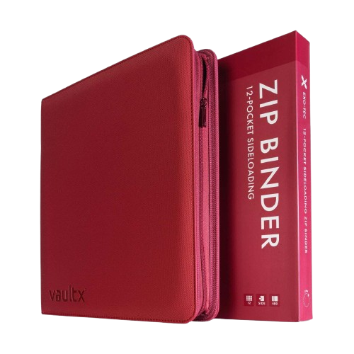 Vault X - Metallic Red 12 Pocket Zip Binder