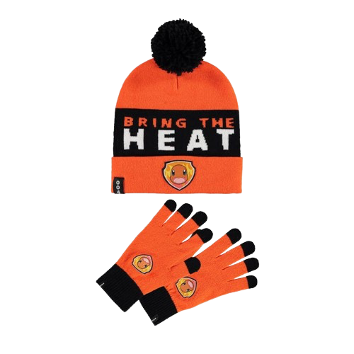 Pokemon - Charmander Beanie And Knitted Glove Gift Set