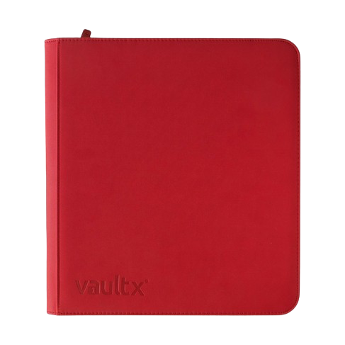 Vault X - Red 12 Pocket Zip Binder