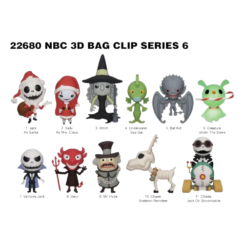 Nightmare Before Christmas - Series 6: 3D Character Bag Clip Blind Bag