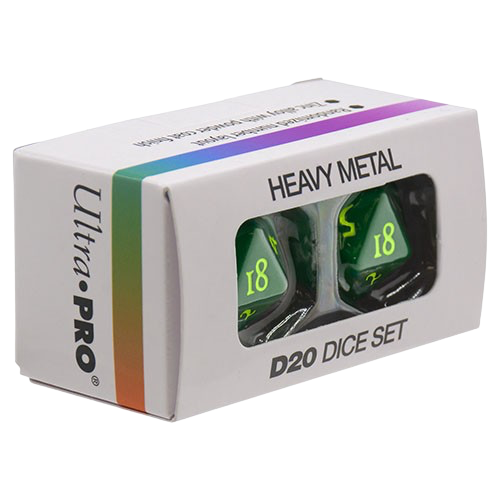 Ultra Pro - Vivid D20 Heavy Metal Green Dice Set