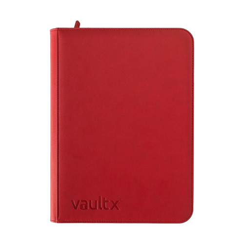 Vault X - Red 9 Pocket Zip Binder