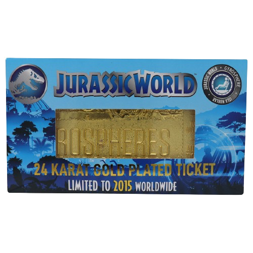 Jurassic World - Gyrosphere Gold Plated Ticket