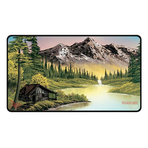 Ultra Pro - Bob Ross Mountain Retreat - Black Stitched Playmat