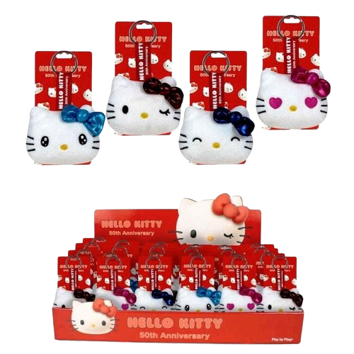 Hello Kitty - 7cm Plush Head Keychains