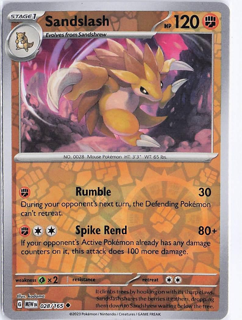 Sandslash 028/165 (RH) – Collecteebles