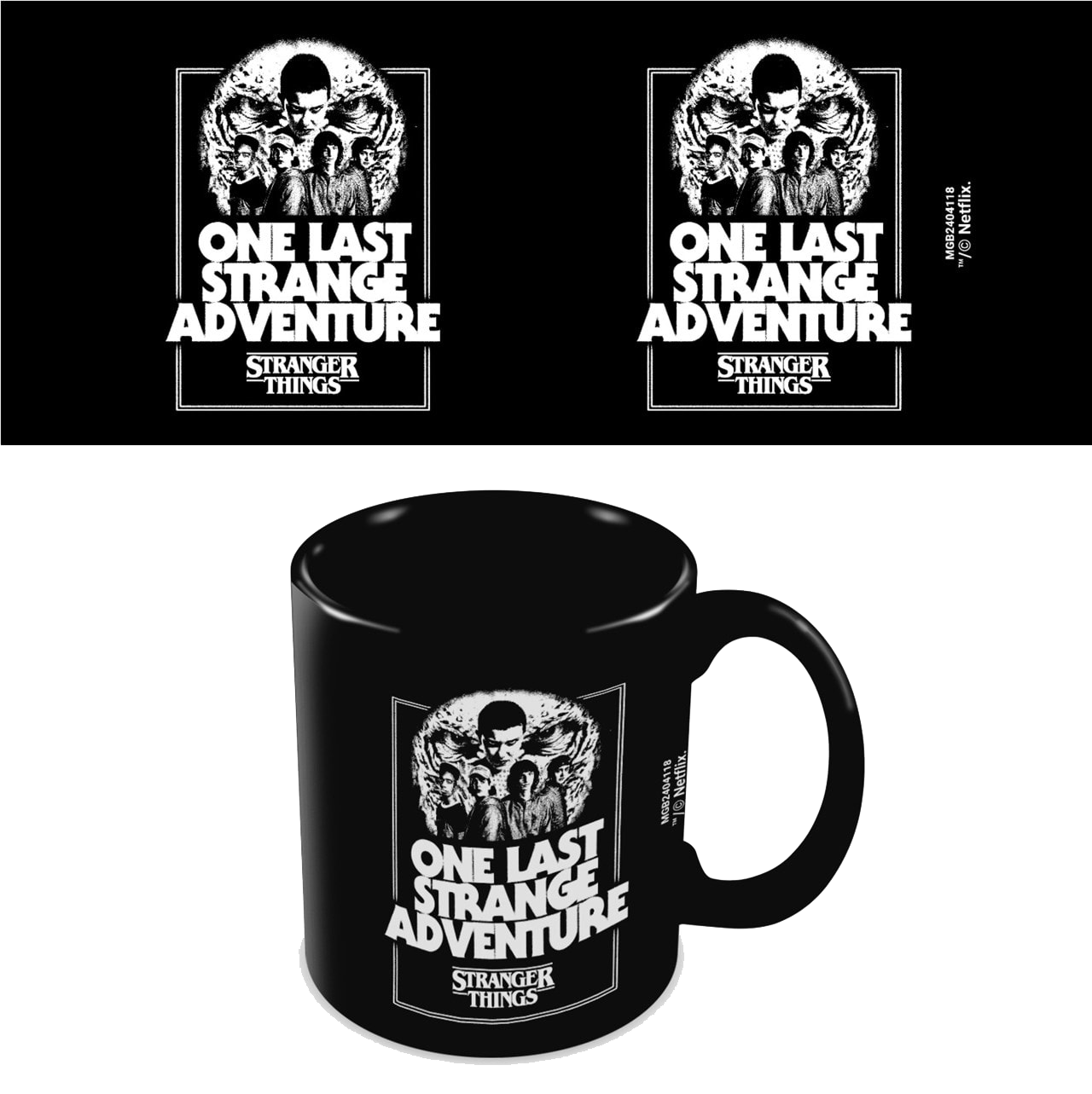 Stranger Things - One Last Strange Adventure Black Mug
