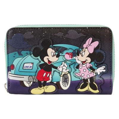 Loungefly - Mickey and Minnie Date Night Drive-In Zip Around Wallet