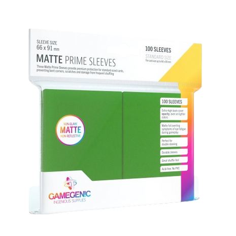 Gamegenic -  Green Matte Prime Standard Sleeves (100)