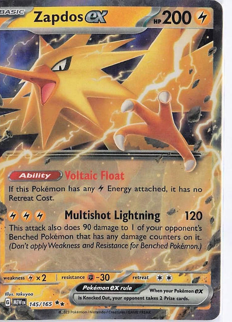 Zapdos ex 145/165