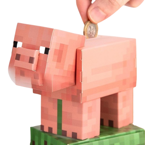 Minecraft - Build Your Own Pig Money Box Kit