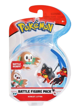 Pokemon - Rowlet & Litten Battle Figure Pack
