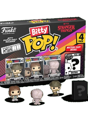 Stranger Things - Hopper, Joyce, Demogorgan & Mystery Funko Bitty Pop!