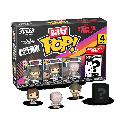 Stranger Things - Hopper, Joyce, Demogorgan & Mystery Funko Bitty Pop!