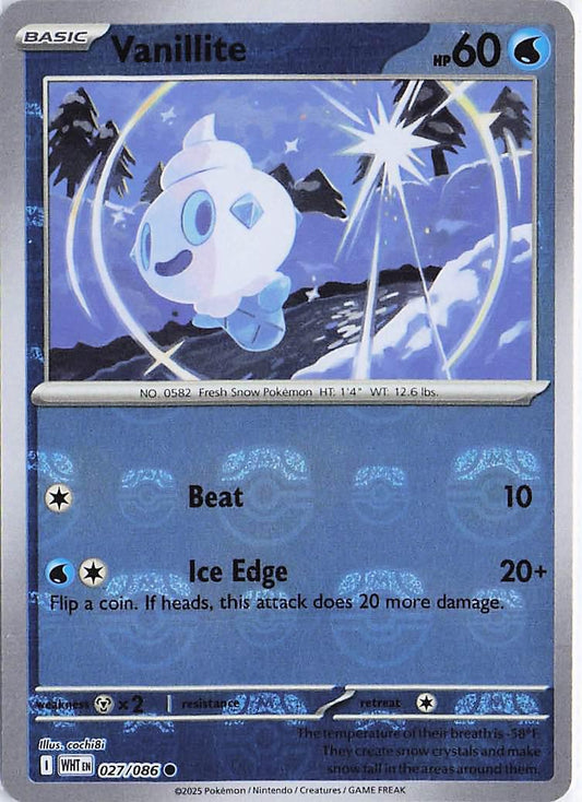 Vanillite 027/086 (Masterball)