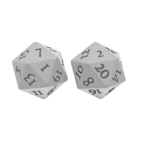 Ultra Pro - Vivid D20 Heavy Metal White Dice Set