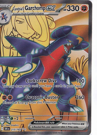 Cynthia’s Garchomp ex 215/182
