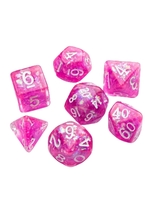 Gamegenic - Raspberry Candy-Like Series RPG Dice Set