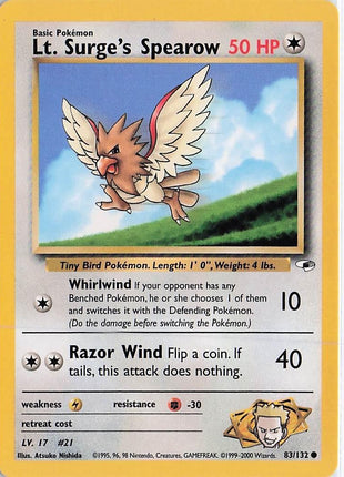 Lt. Surge's Spearow 83/132