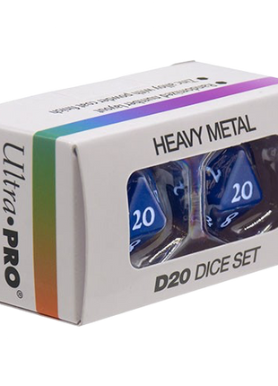 Ultra Pro - Vivid D20 Heavy Metal Blue Dice Set