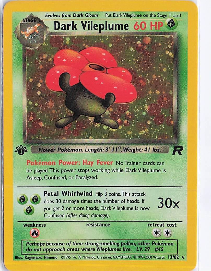 Dark Vileplume 13/82 (1st)(H)