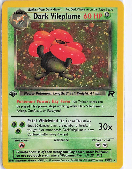 Dark Vileplume 13/82 (1st)(H)