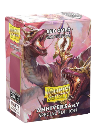 Dragon Shield - Matte Dual Red Gold Anniversary Special Edition Sleeves (100)