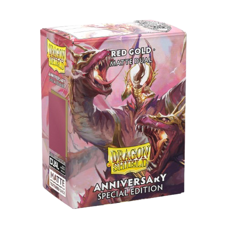 Dragon Shield - Matte Dual Red Gold Anniversary Special Edition Sleeves (100)