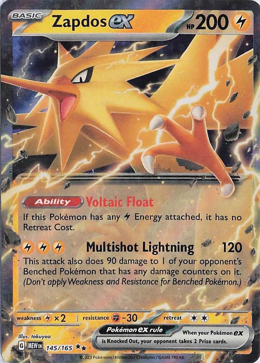 Zapdos ex 145/165