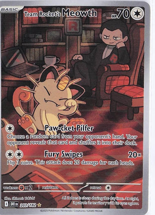 Team Rocket's Meowth 203/182