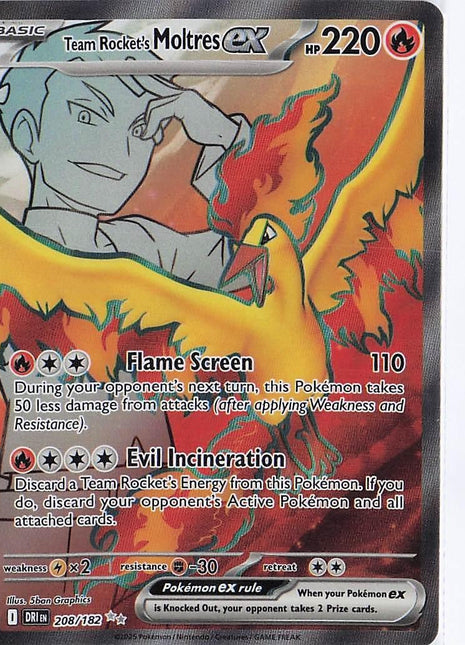Team Rocket's Moltres ex 208/182