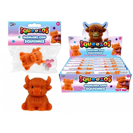 Highland Cow Taba Squishy with Bobbles