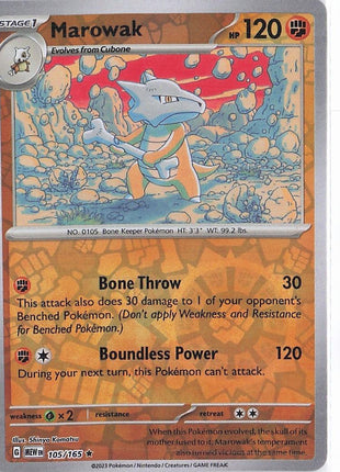 Marowak 105/165 (RH)