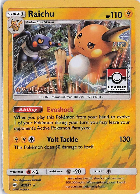 Raichu 41/147 (RH) (S) (4TH PLACE)