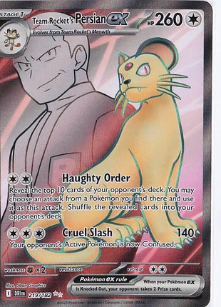 Team Rocket's Persian ex 219/182