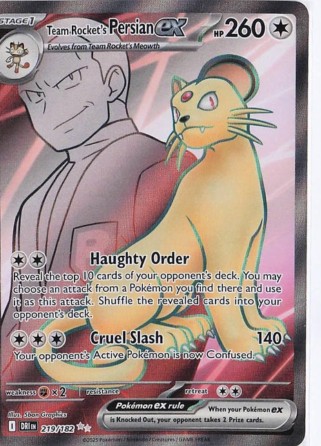 Team Rocket's Persian ex 219/182
