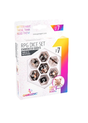 Gamegenic - Shield & Weapons Embraced Series RPG Dice Set