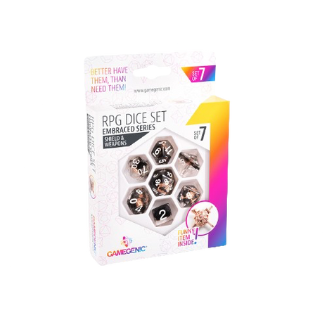 Gamegenic - Shield & Weapons Embraced Series RPG Dice Set